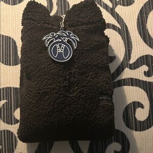 USA Palm Cozy Black Sherpa Reversible Pullover.  3X